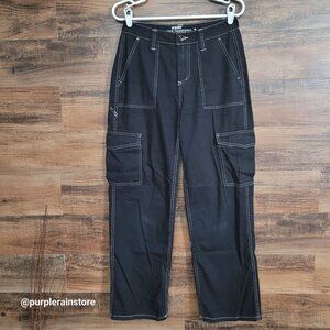 HT Denim Cargo Carpenter Jeans 3 High Rise Thick Stitch Hipster Streetwear Emo